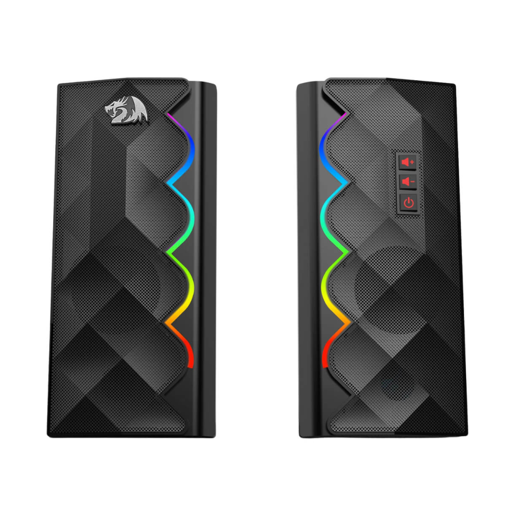 Redragon GS522 Cipher 2.0 Channel RGB PC Gaming Speaker (Black, NEW)