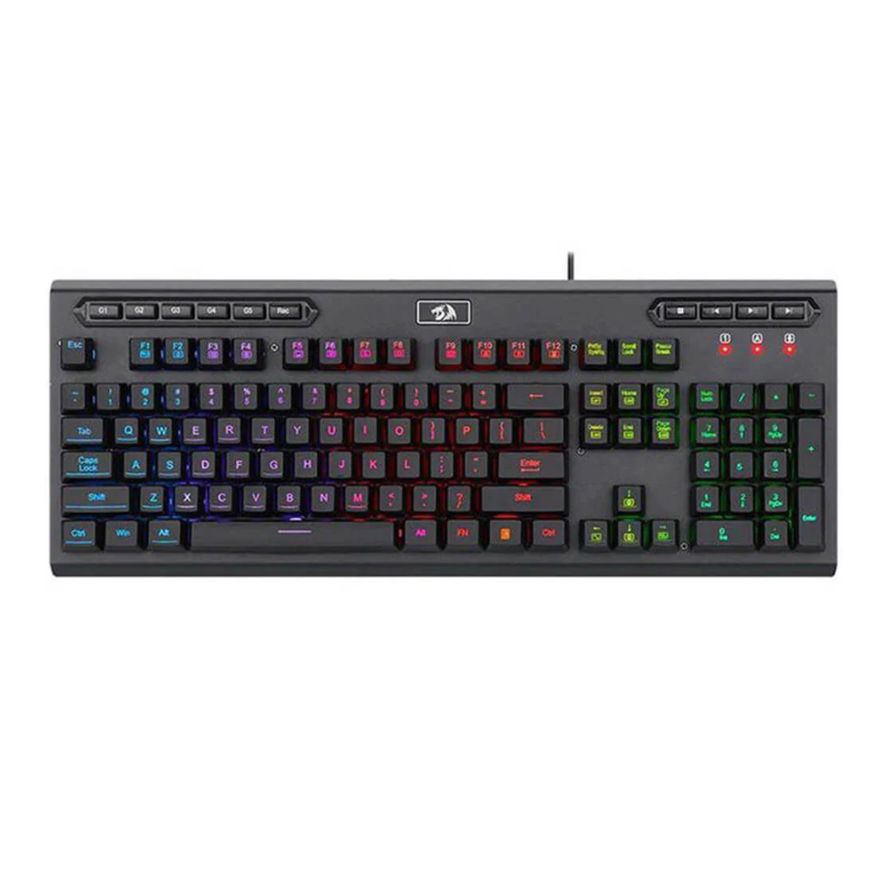 Redragon K513 Aditya 5 Extra On-Board Macro G Keys RGB Mechanical-Feel Gaming Keyboard (Black, NEW)