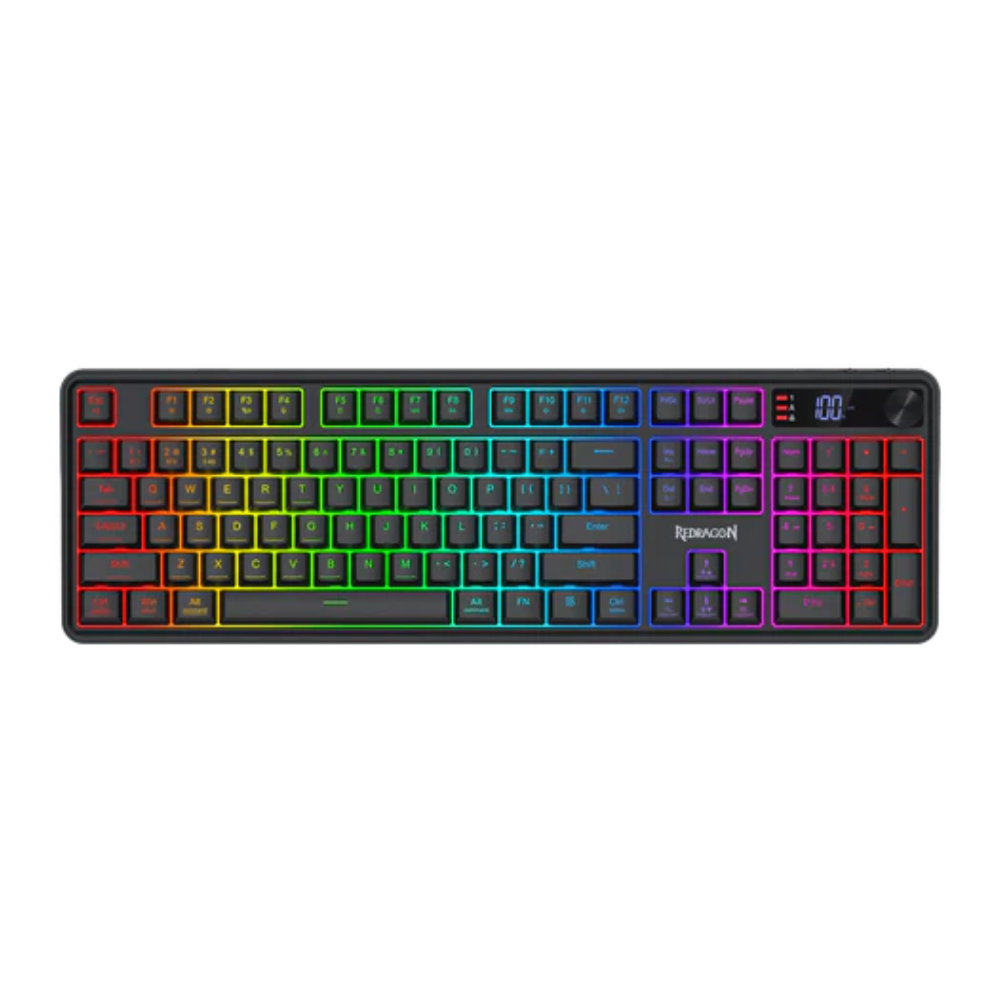 Redragon Volcano K526 Pro RGB Wireless Membrane Gaming Keyboard (Black, NEW)