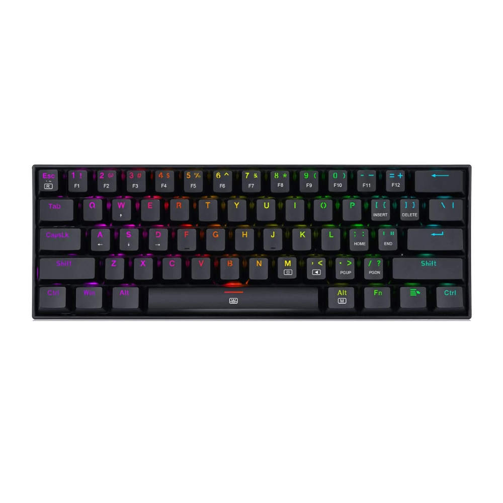 Redragon K630 Dragonborn 61 Keys RGB Wired Mechanical Gaming Keyboard (Black, NEW)