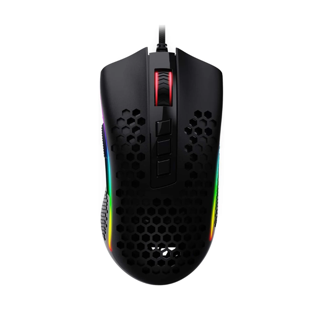 Redragon M808 Storm Lightweight 12400 DPI RGB Wired Gaming Mouse (Black, NEW)