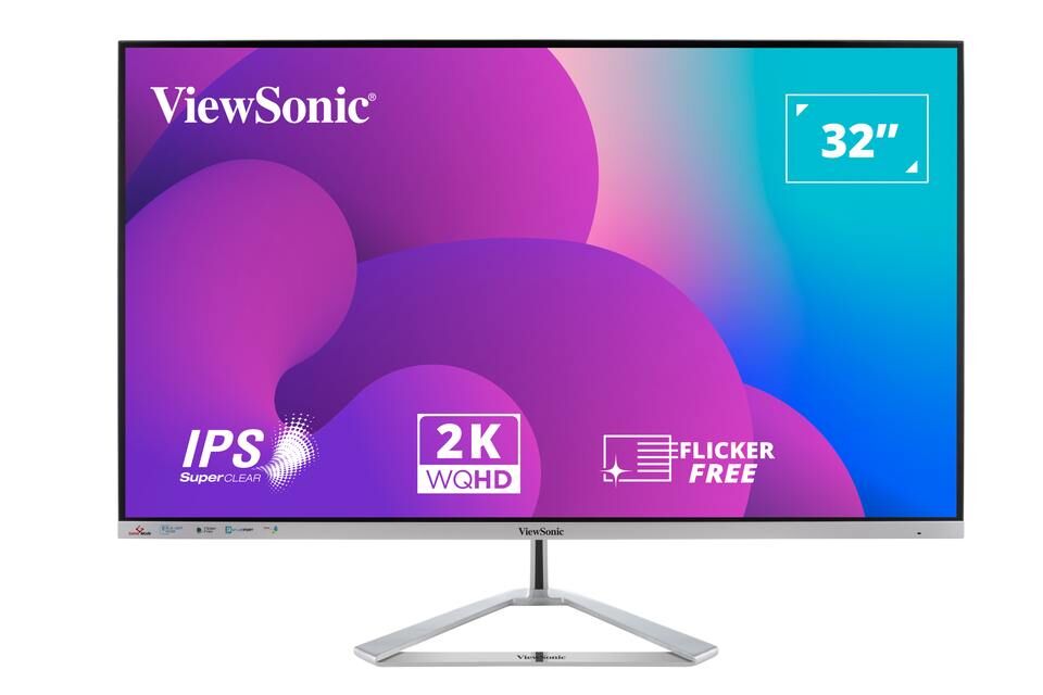 ViewSonic VX3276 32-Inch QHD 1440p 75Hz Borderless IPS Panel Frameless LED Monitor (Black, 1 Year Local Warranty, NEW)