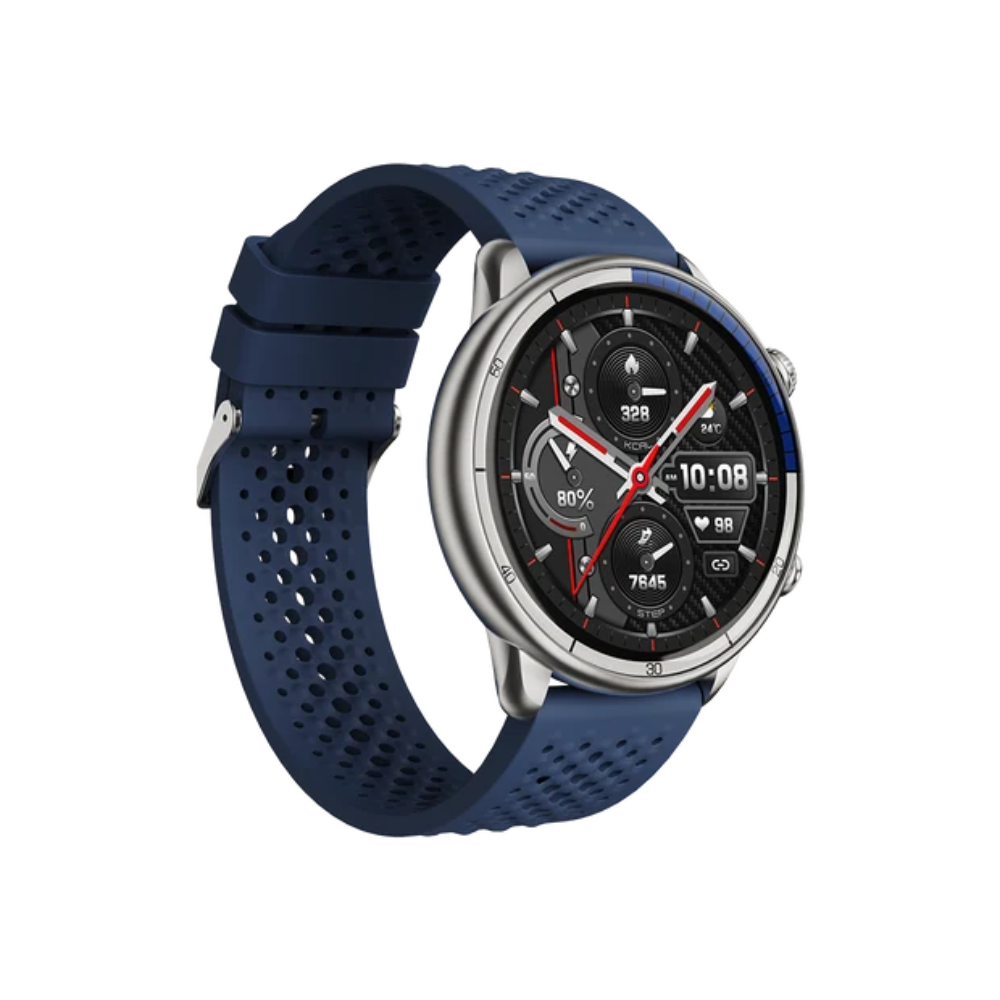 YOLO Grace Ai Smartwatch 1.43-Inch AMOLED Display, Bluetooth Calling, IP68 Water Resistant (Blue, NEW)