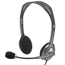 Logitech H110 Wired Stereo Headset (Black)