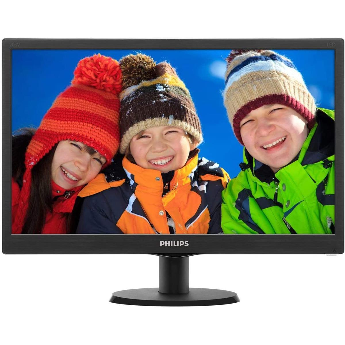  Philips 203V5LHSB2 HD 720p 20 Inch Vivid Color TFT panel LED Monitor