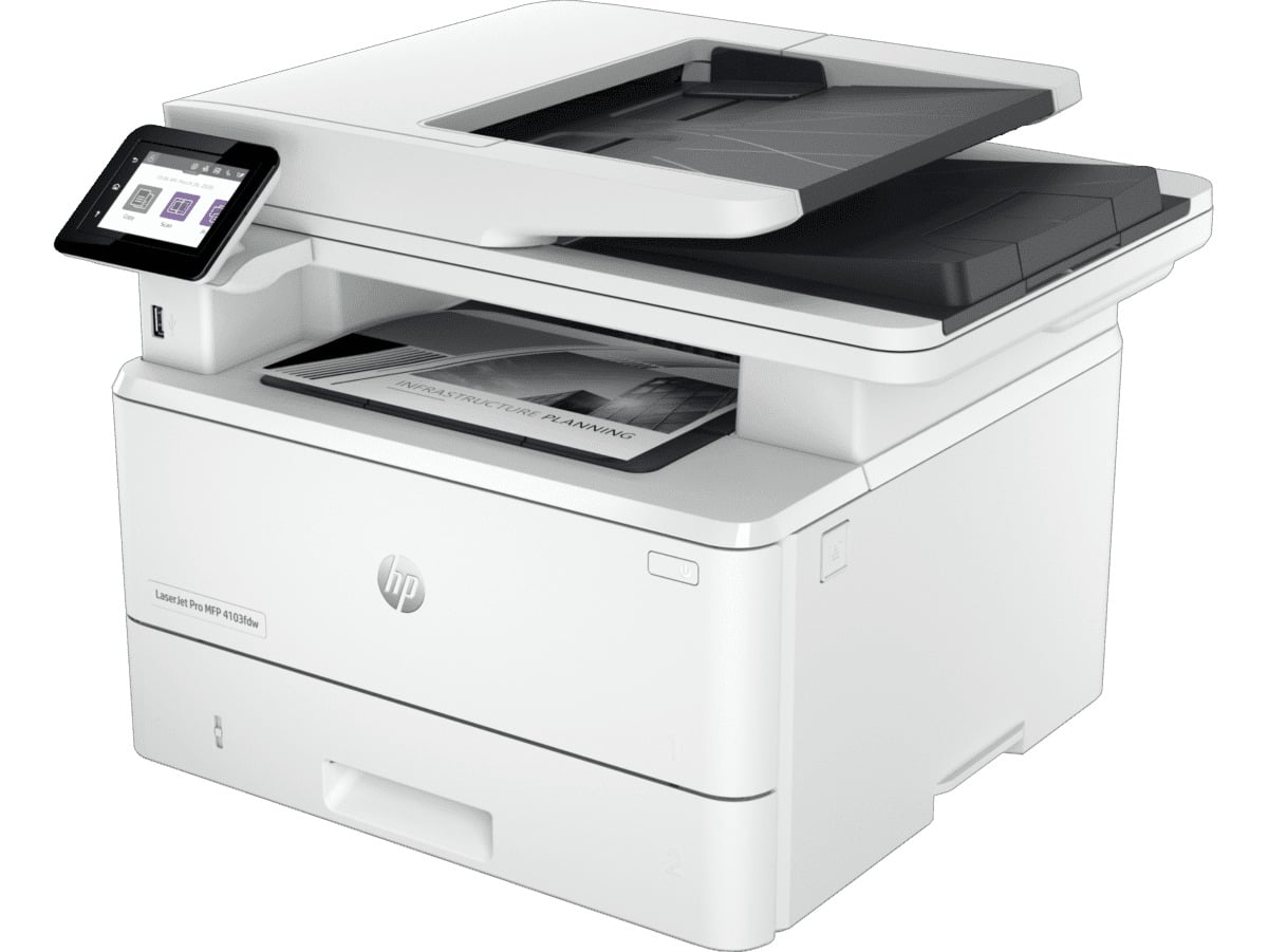 HP LaserJet Pro M4103FDW Multifunctional B&W Wireless (White)