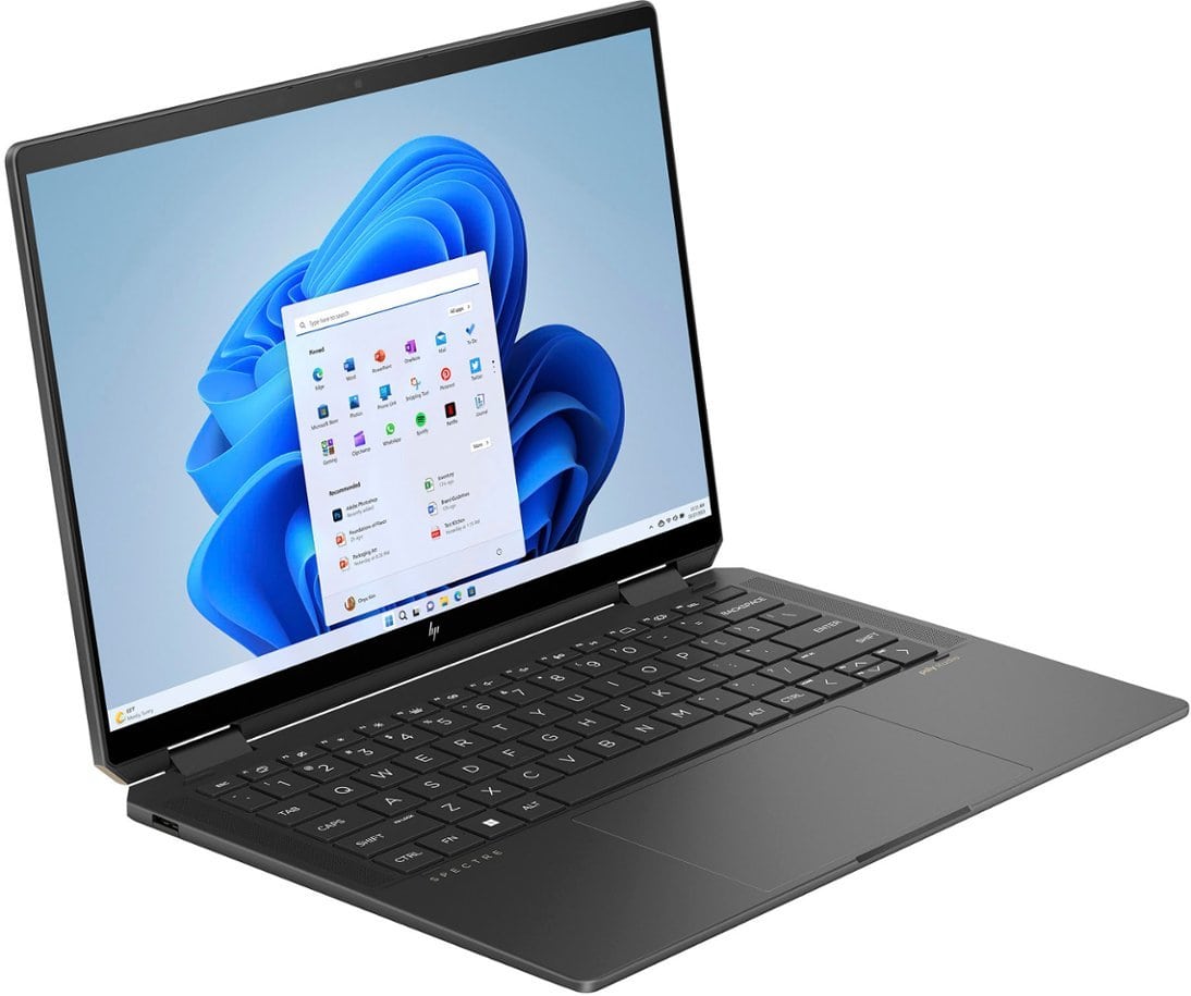 HP Spectre x360 14 EU0059tu - Intel Core Ultra 7 155H Processor 16-GB 512-GB SSD Integrated Intel ARC GC 14" OLED UWVA 2.8K MicroEdge With HP SureView Privacy Touchscreen Convertible Display DTS:X BKB FPR W11 (Nightfall Black, HP Direct Local Warranty)