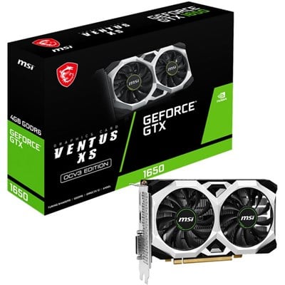 MSI GeForce 4GB GTX 1650 D6 VENTUS XS OCV3 GDDR6 128-Bit Graphics Card