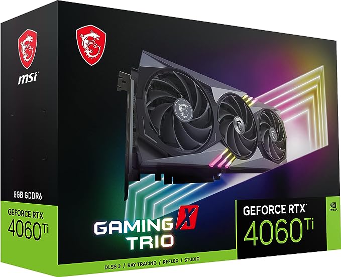 MSI GeForce RTX 4060 Ti Gaming X Trio 8G (8GB GDDR6/PCI Express 4.0/2685MHz/18000MHz)
