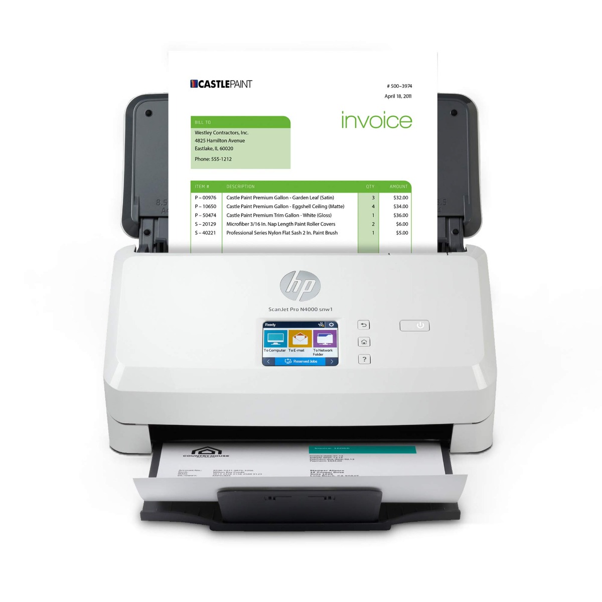 HP ScanJet Pro N4000 snw1 Sheet feed Scanner (HP Direct Local Warranty)