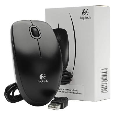 Logitech B100 Optical USB Mouse (Black)