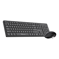 Alcatroz Xplorer Air 3300 Wireless 2.4G Keyboard and Mouse Combo (Black, NEW) 