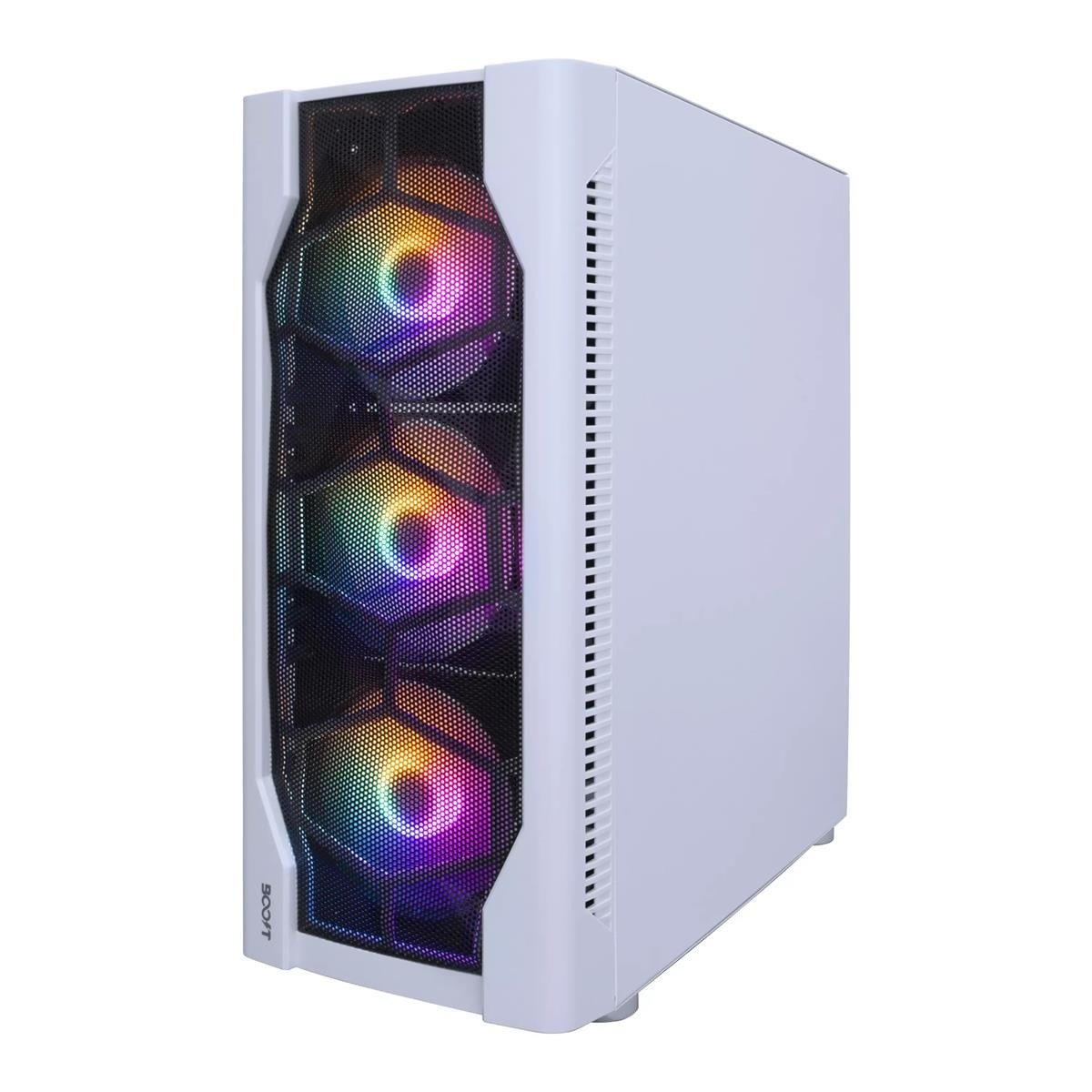 Boost Lion with 4 RGB Fan ATX Gaming Case White