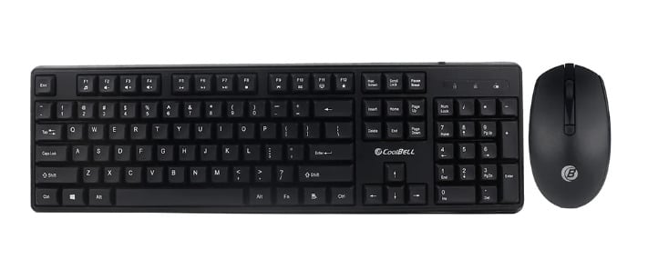 Coolbell Duo Combo Set Wireless Keyboard & Mouse (Black)