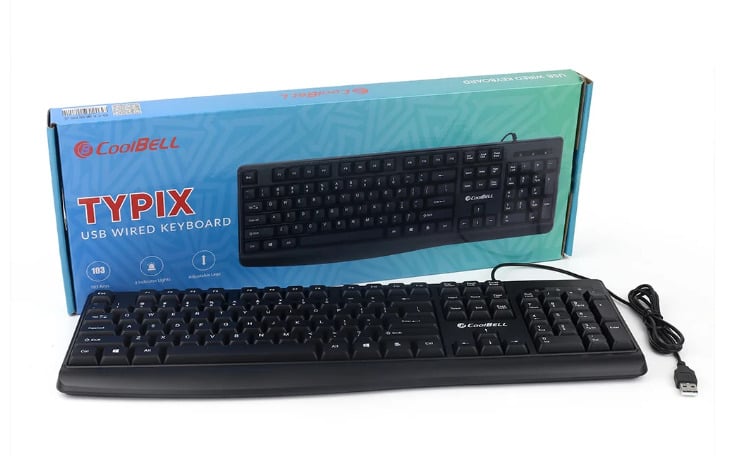 Coolbell Typix Usb Wired Keyboard (Black)