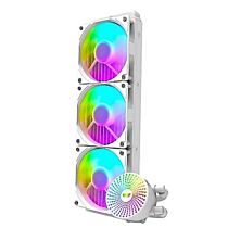 Dark Flash Radiant DC-360 RGB Liquid CPU Cooler – White