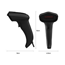 Deli ES211 Handheld Wired Barcode Scanner (Black, NEW)