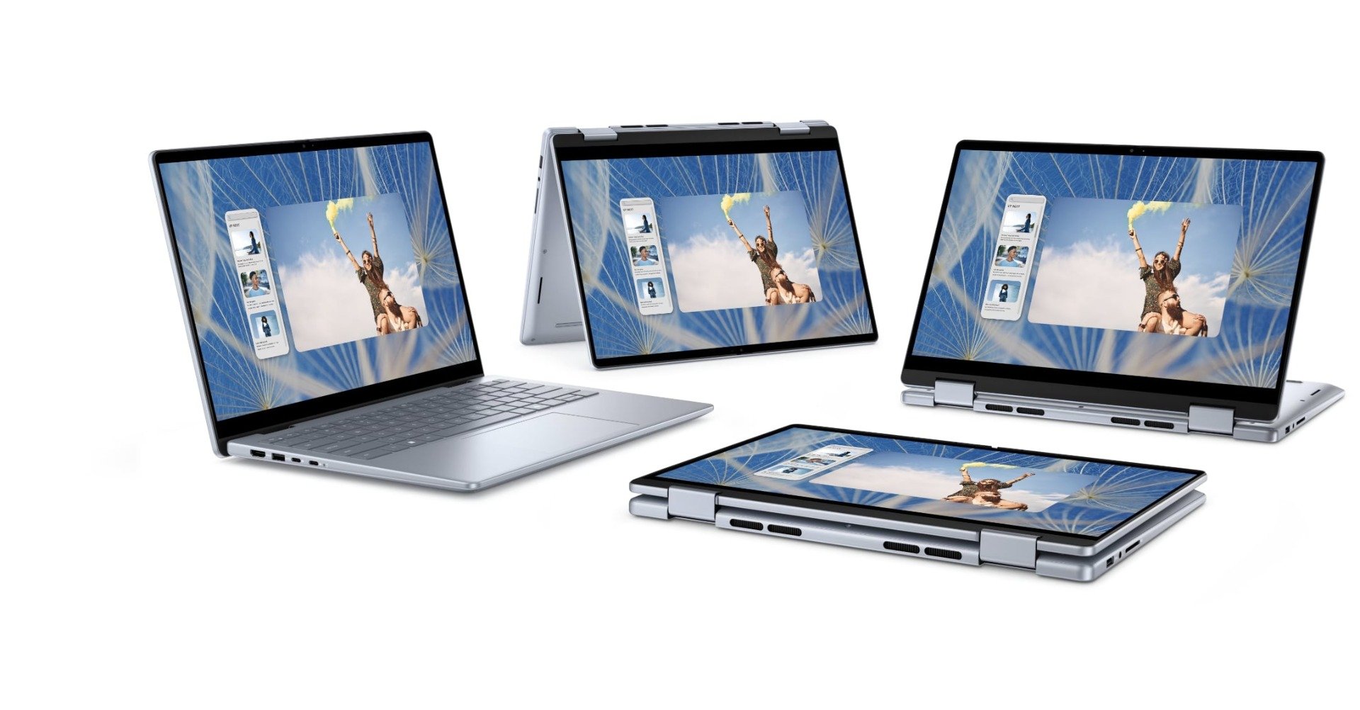 Dell Inspiron 14 7440 2-in-1 - Intel Core 5 120U Processor 8-GB 512-GB SSD Intel Graphics 14" Full HD+ 1200p IPS 60Hz WVA Touchscreen Convertible Display WavesMaxx Audio Backlit KB FP Reader W11 (Ice Blue, NEW)
