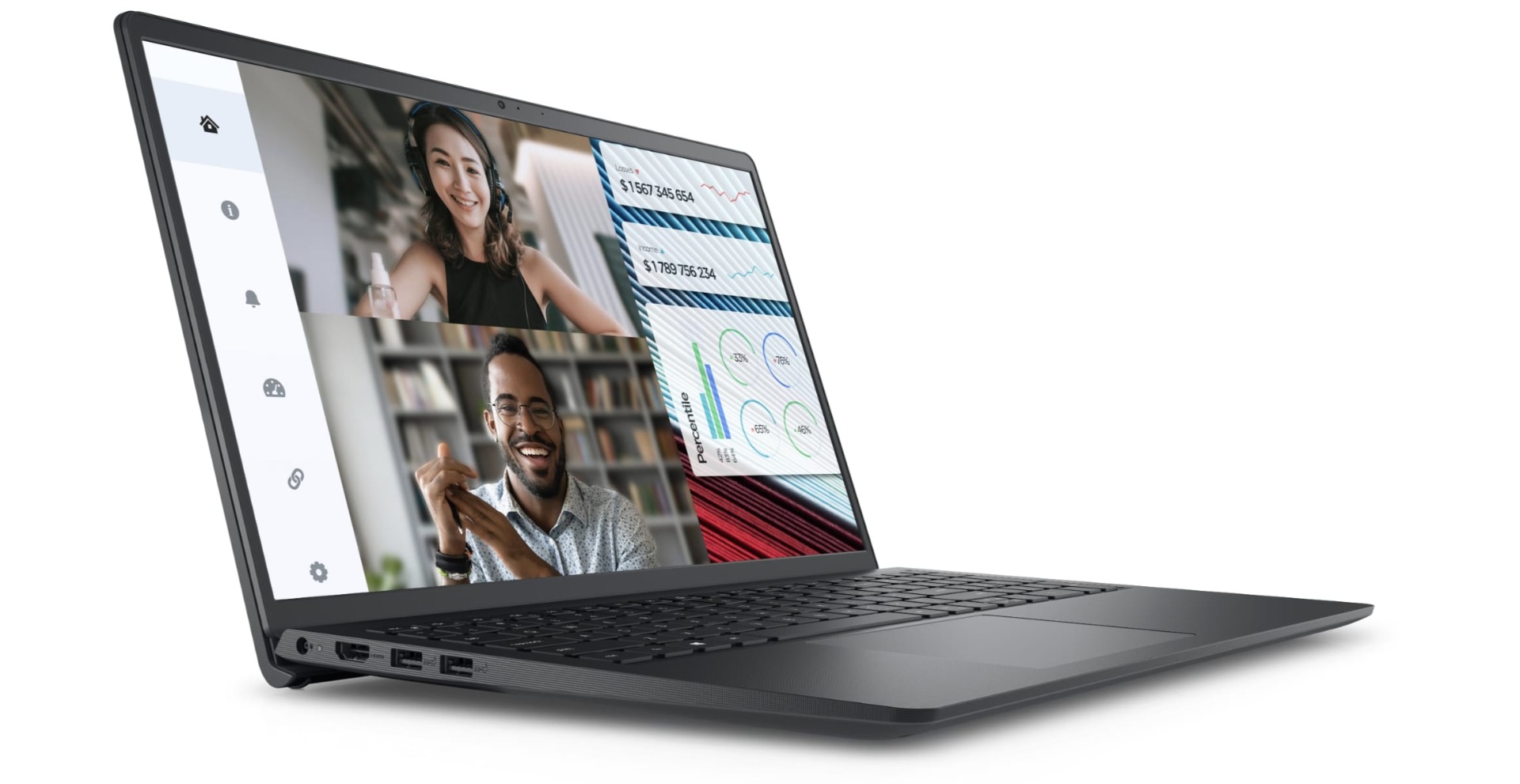 DELL Vostro 15 3520 Laptop - Alder Lake - 12th Gen Core i3 Processor 8-GB to 32GB 512-GB to 2-TB SSD Intel Integrated Graphics 15.6" Full HD 1080p 250nits Narrow Border Display TPM2.0 (Carbon Black, NEW)