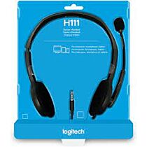 Logitech H111 Wired Stereo Headset (Black)