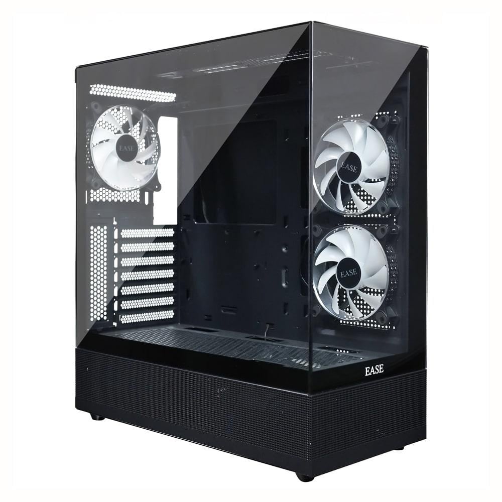 EASE EC123B Tempered Glass Gaming Case (Black)
