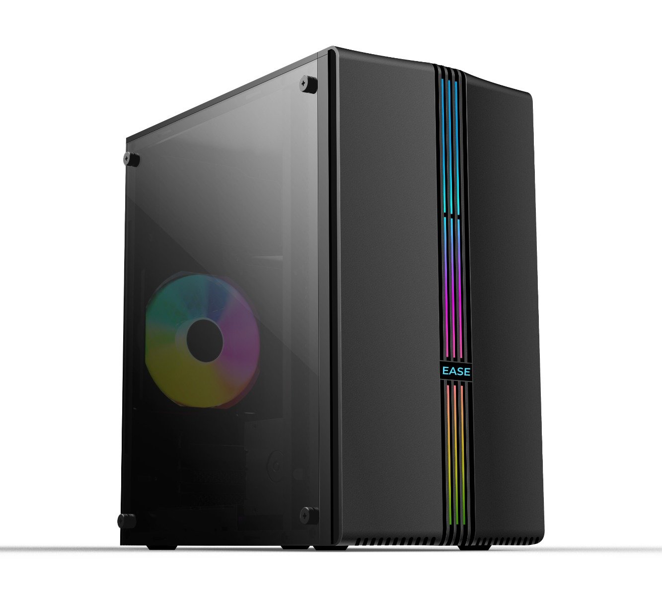 EASE EM123B Tempered Glass Gaming Case (Black)