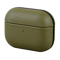 Uniq Terra Genuine Leather AirPods Pro Snap Case (Pine Olive)