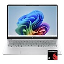 HP OmniBook 3 14 HZ0005DX - Snapdragon X X1-26-100 8-Core Processor 16-GB 512-GB SSD Integrated Quadcomm Adreno GPU 14" 2K 1200p Touchscreen IPS MicroEdge AG Display W11 (Glacier Silver, NEW)