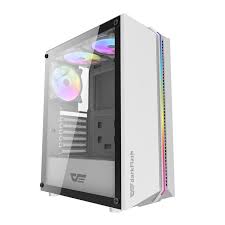 Dark Flash DK151 ATX Gaming Case with 3 RGB Fan - White