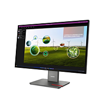 Lenovo ThinkVision P27Q-40 27-Inch QHD 1440p 120Hz IPS Panel Monitor (Eclipse Black, Lenovo Direct Local Warranty, NEW)