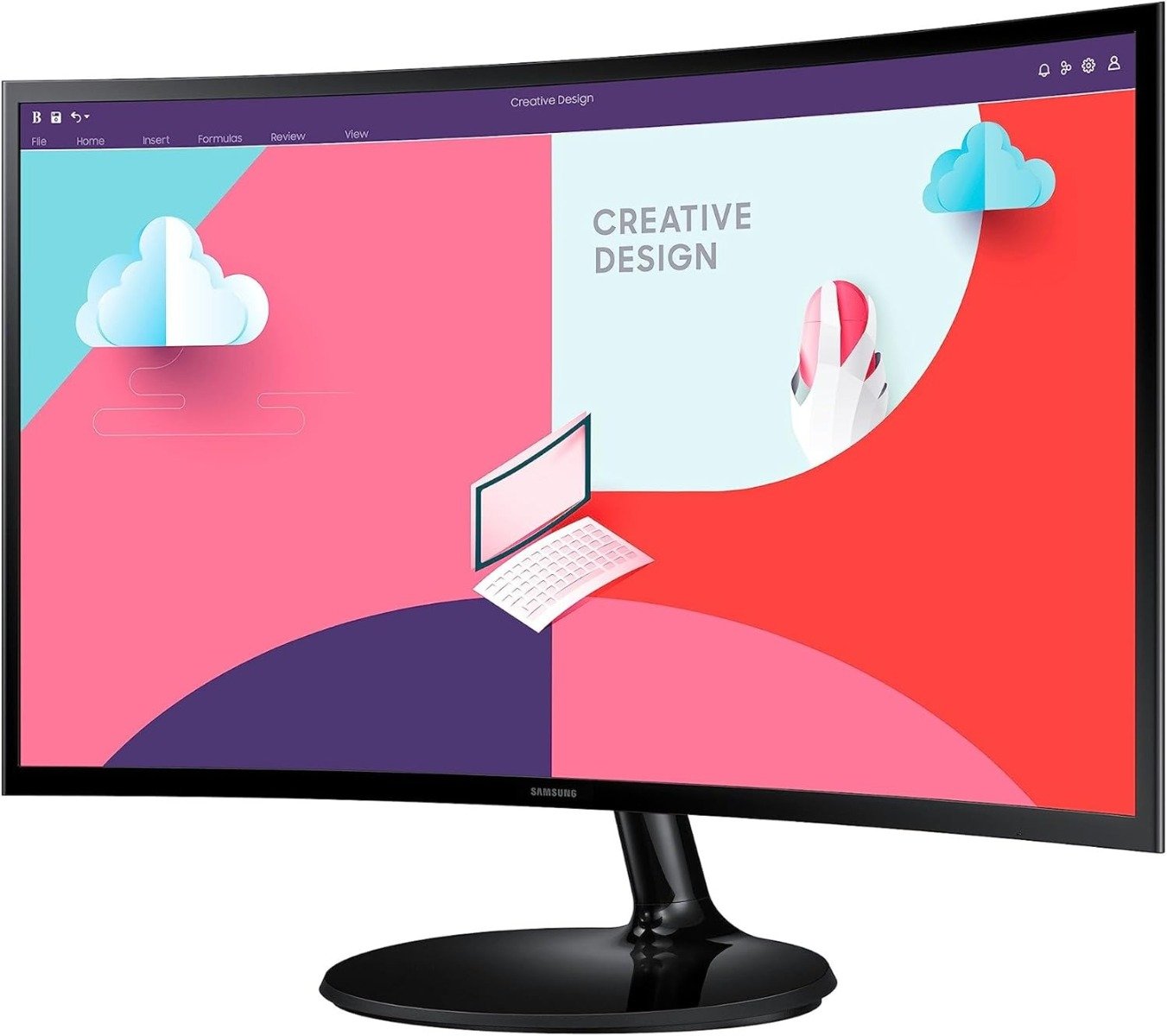 Samsung LS24C360EAMXUE 24-Inch Full HD 1080p 75Hz Curved Monitor (Black)