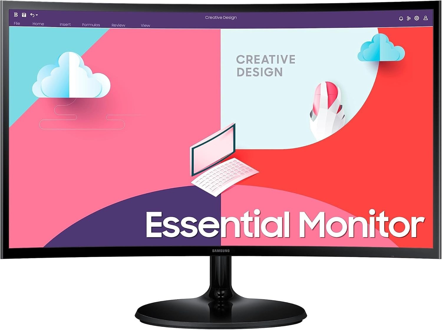 Samsung LS24C360EAMXUE 24-Inch Full HD 1080p 75Hz Curved Monitor (Black)