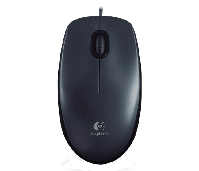 Logitech M90 Optical Wired Mouse (Black, NEW)