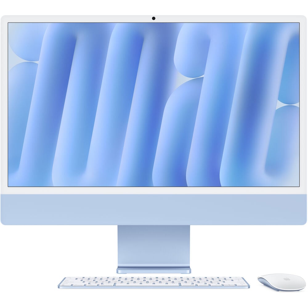 Apple iMac MWV33 - M4 Chip 10-Core CPU 16GB 512SSD 24-Inch 4.5K Retina Display 10-Core GPU Magic Mouse & Magic Keyboard Included (Blue,2024)