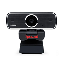 Redragon GW800 Hitman 1080P Built-in Dual Microphone 360-Degree Rotation – 2.0 USB Webcam (Black, NEW)