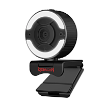 Redragon GW910 Oneshot 1080P 30 FPS 3 Level Light Adjustment Webcam (Black, NEW)