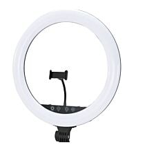 RGB LED Soft Ring Light - MJ18 M45 Touch Control with 3 Phone Holder Clips & Remote (18" - 45cm)