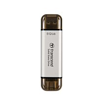 Transcend ESD310 512GB Portable SSD (Black & Silver, NEW)