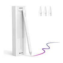 UGREEN 15910 Magnetic Wireless Charging Smart Stylus Pen for Apple iPad (White, NEW)