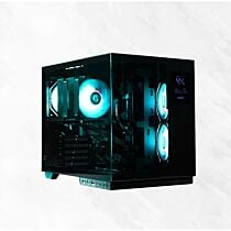 Vortex Pro Tempered Glass Micro ATX Gaming Case 360° Cooling 9 Fans Support (Black NEW)
