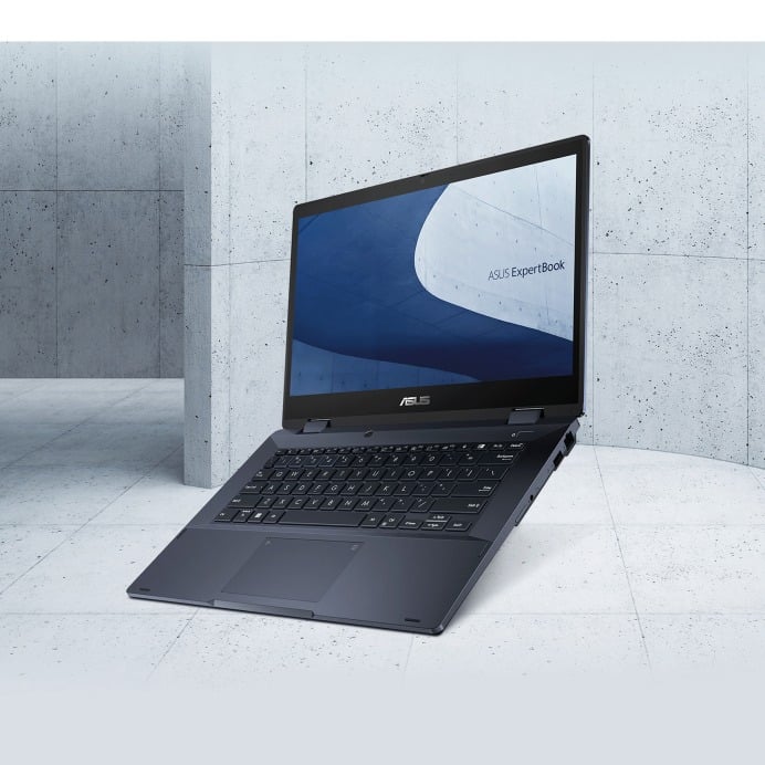 Asus ExpertBook B3 Flip 14 B3402FBA - 12th Gen Core i5 1235u Processor 8-GB 512-GB SSD Intel Iris Xe Graphics 14" Full HD 1080p 250nits Touchscreen Convertible x360 Display FP Reader (Star Black, 1 Year Asus Direct Local Warranty)