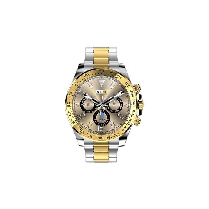 Yolex Designer Bluetooth Water Proof HD Bright Display Smart Watch (Silver+Gold)