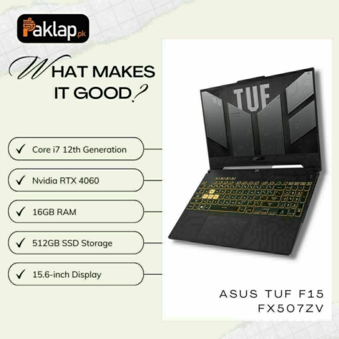 Asus Tuf F15 FX507ZV in Pakistan