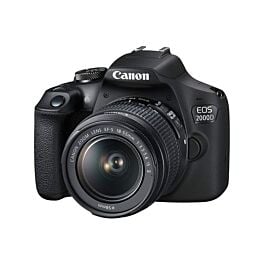canon eos 2000d 24 1 mp 18 55mm lens wi fi dslr camera black